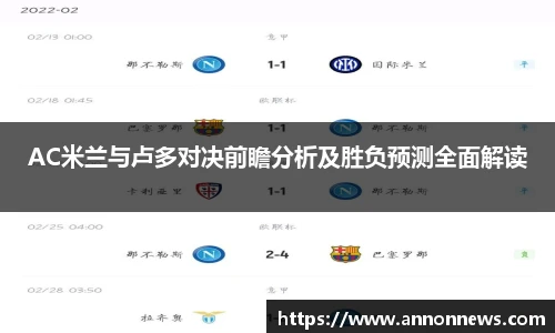 AC米兰与卢多对决前瞻分析及胜负预测全面解读